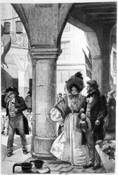 Emma Bovary Walking with a Companion from 